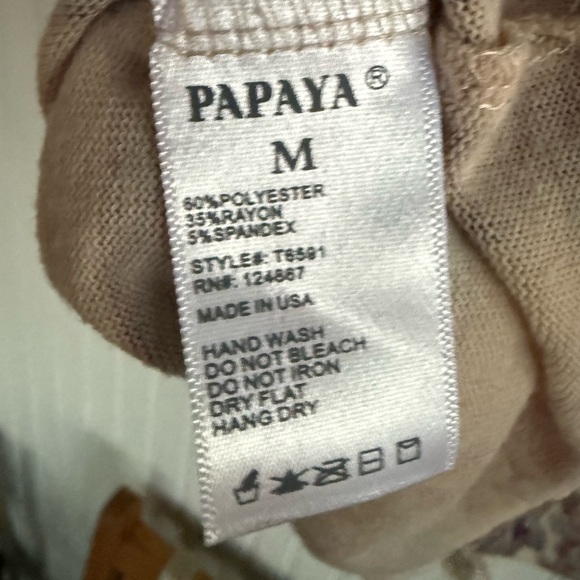 Bohemian Top Size Medium with tassels - Cream and Blue - Picture 5 of 5